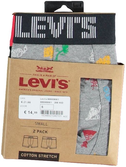 klein spreken terug Herenkleding Accessoires Levi's Underwear SCHOOLDAZE 2P - Bergmans Fashion  Outlet - Webshop | GRATIS VERZENDING!