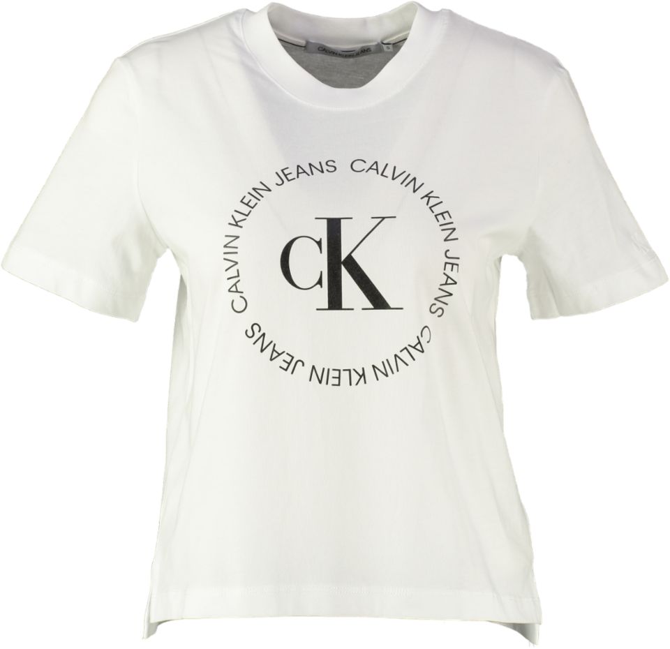 Tops & T-shirts Calvin Klein CK ROUND LOGO STRAIG - Fashion Outlet - Webshop | GRATIS VERZENDING!