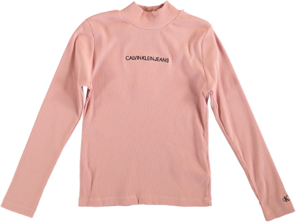 Meisjes Truien Vesten Calvin Klein Trui RIB LS MOCK NECK T