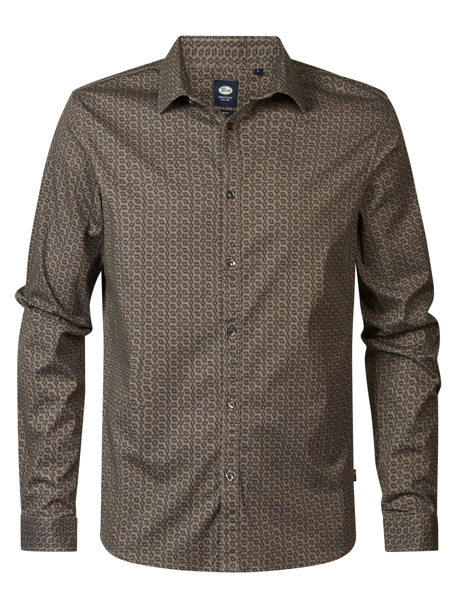 Herenkleding Hemden Petrol Casual Shirt Bergmans Fashion Outlet Webshop GRATIS VERZENDING