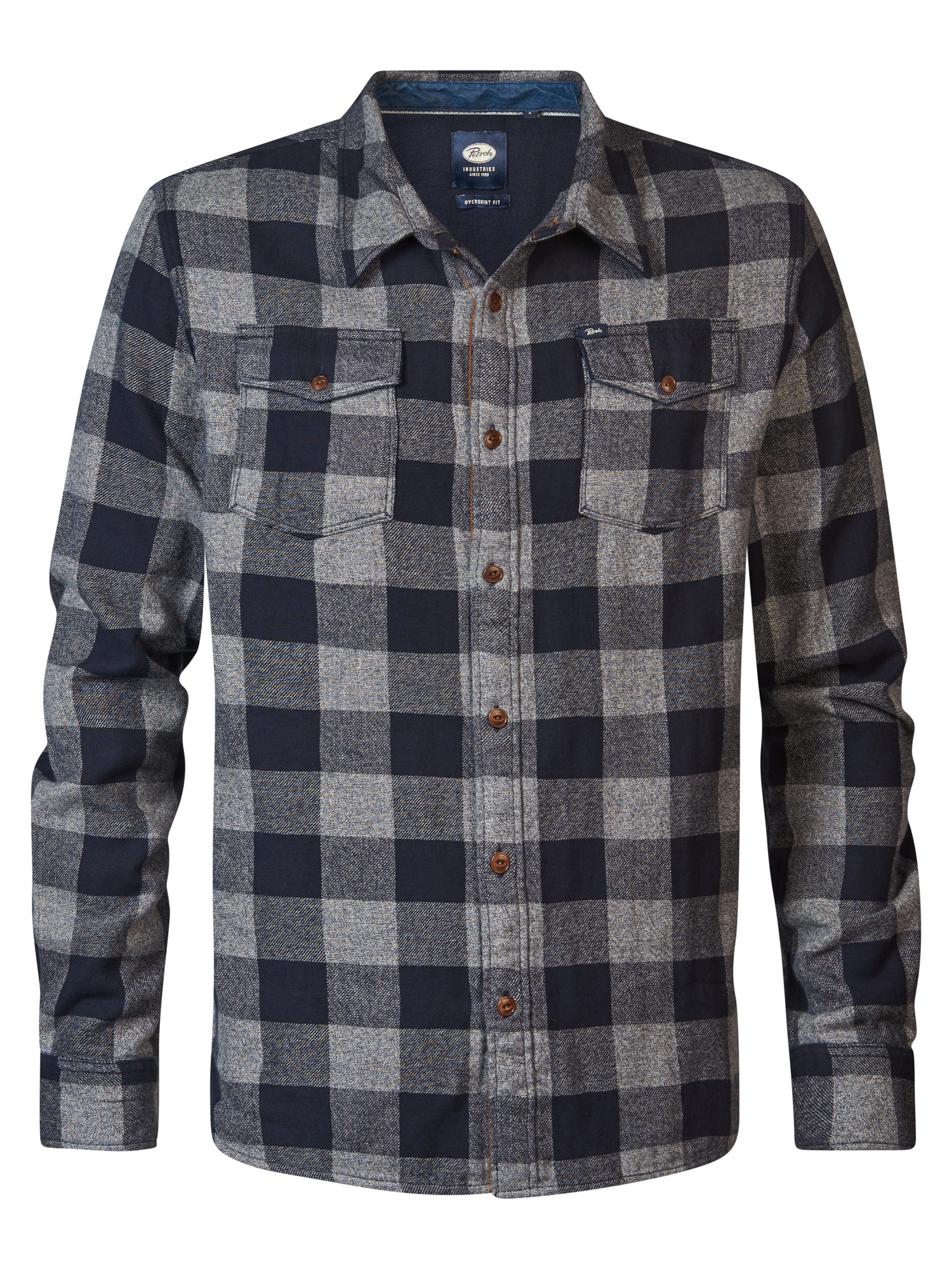 Herenkleding Hemden Petrol Casual Shirt Bergmans Fashion Outlet Webshop GRATIS VERZENDING