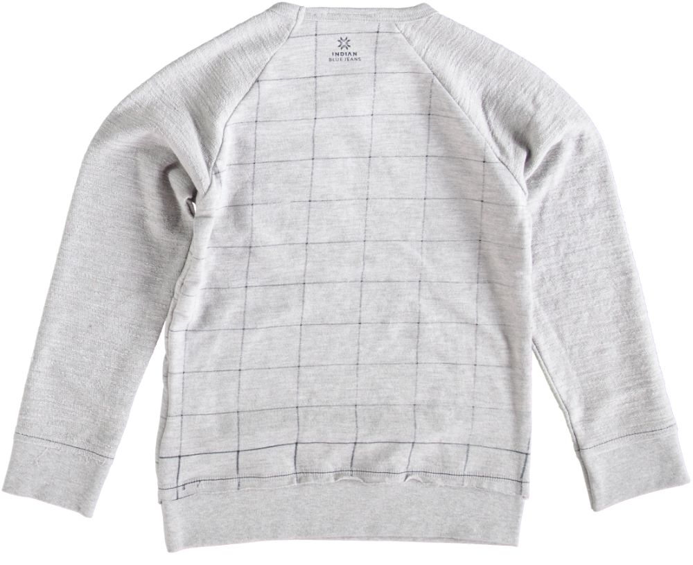 Indian Blue Sweater CHECK ZIPPER