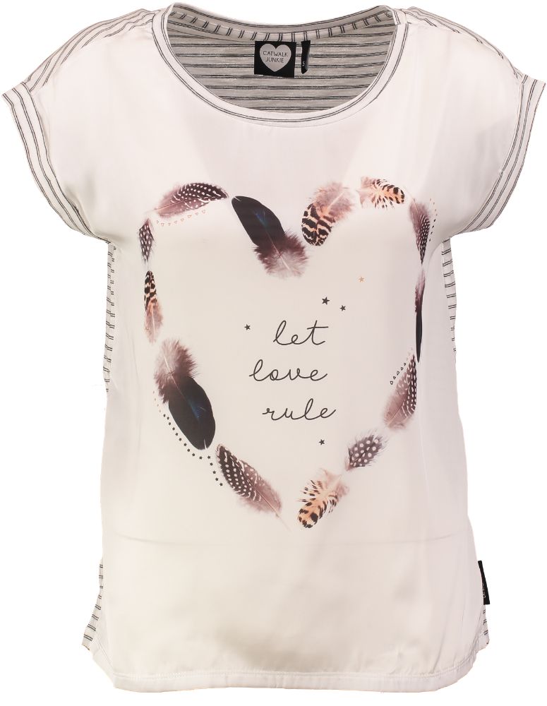 Catwalk Junkie T Shirt Ts Feather Heart catwalk junkie kopen in de aanbieding