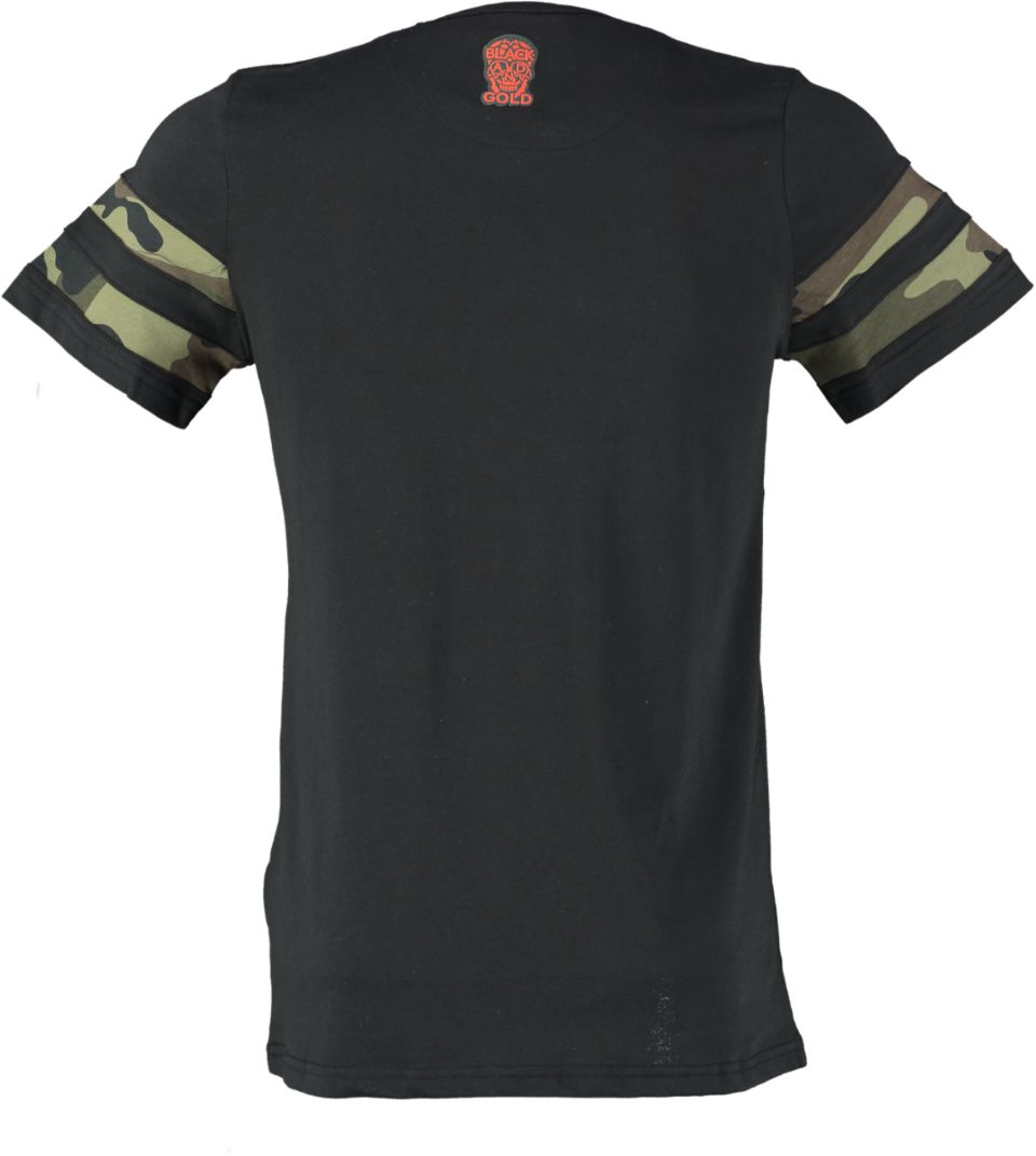 Herenkleding T shirts Polo s Black And Gold T shirt MILITARTI
