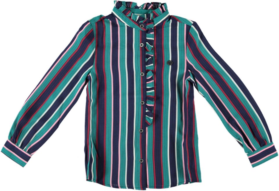 Indian Blue Blouse STRIPED