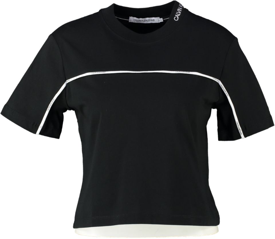 Calvin Klein T-shirt LOGO PIPING CROPPED