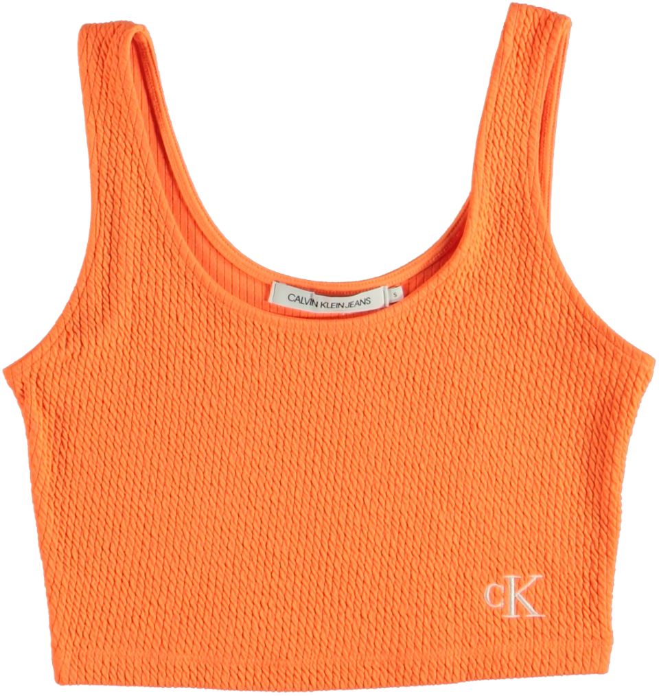 Calvin Klein Top SLUB RIB CROPPED 