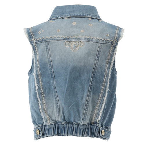 Indian Blue Gilet Denim Gilet Embroidery