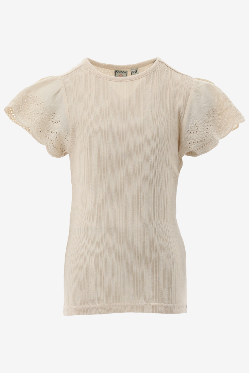 Indian Blue Singlet T-Shirt Broderie Anglaise