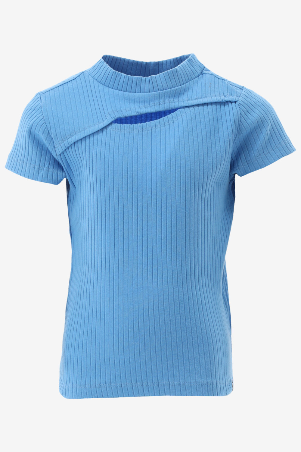 Indian Blue T-shirt T-Shirt Chest Opening