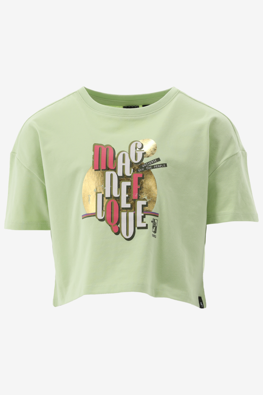 Indian Blue T-shirt Cropped T-Shirt Magnefique