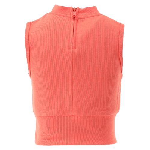Indian Blue Singlet Cropped Singlet Rib Zip