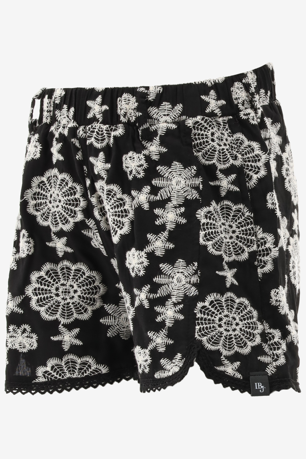 Indian Blue Short Flower Embroidery Short