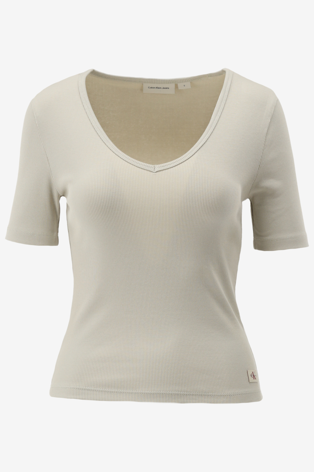 Calvin Klein T-shirt WOVEN LABEL RIB V-NE