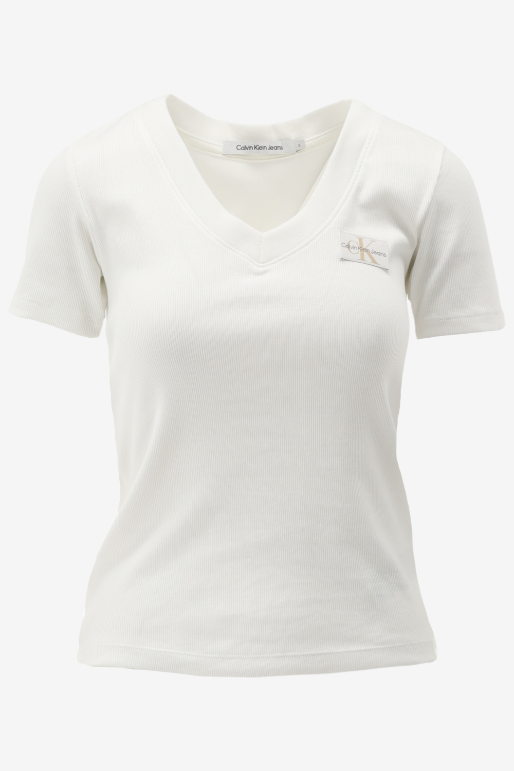 Calvin Klein T-shirt WOVEN LABEL RIB V-NE, 0K4