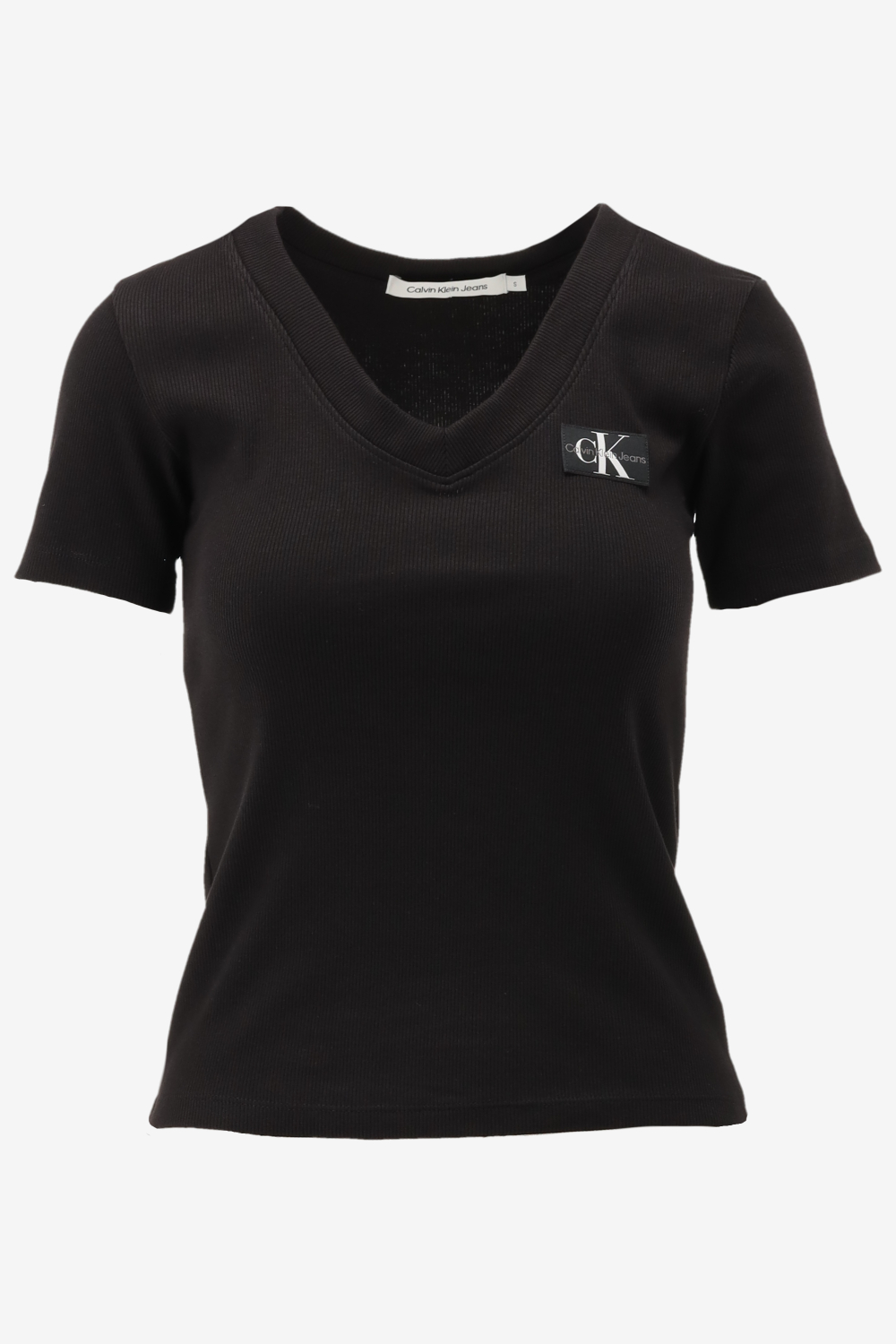 Calvin Klein T-shirt WOVEN LABEL RIB V-NE, BEH