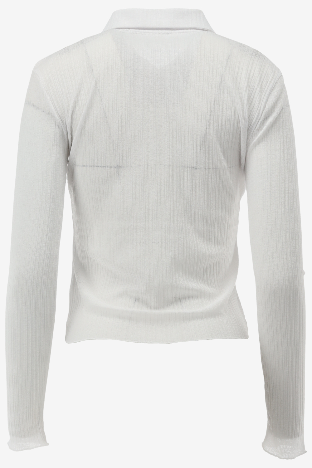 Calvin Klein Blouse SHEER RIB BUTTON DOW