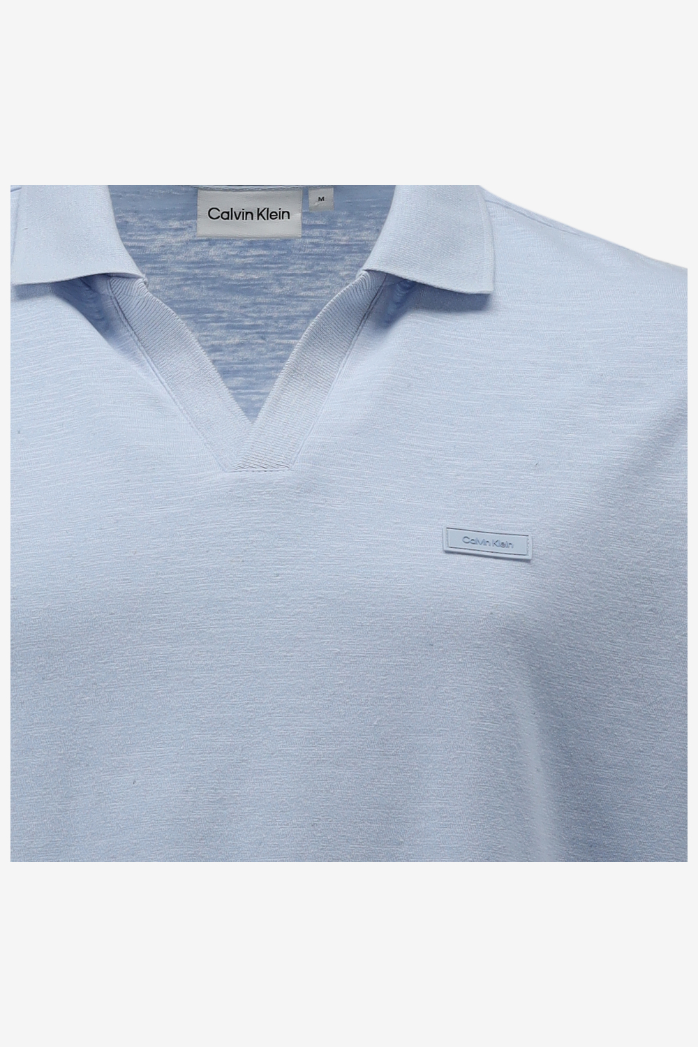 Calvin Klein Poloshirt COTTON LINEN OPEN