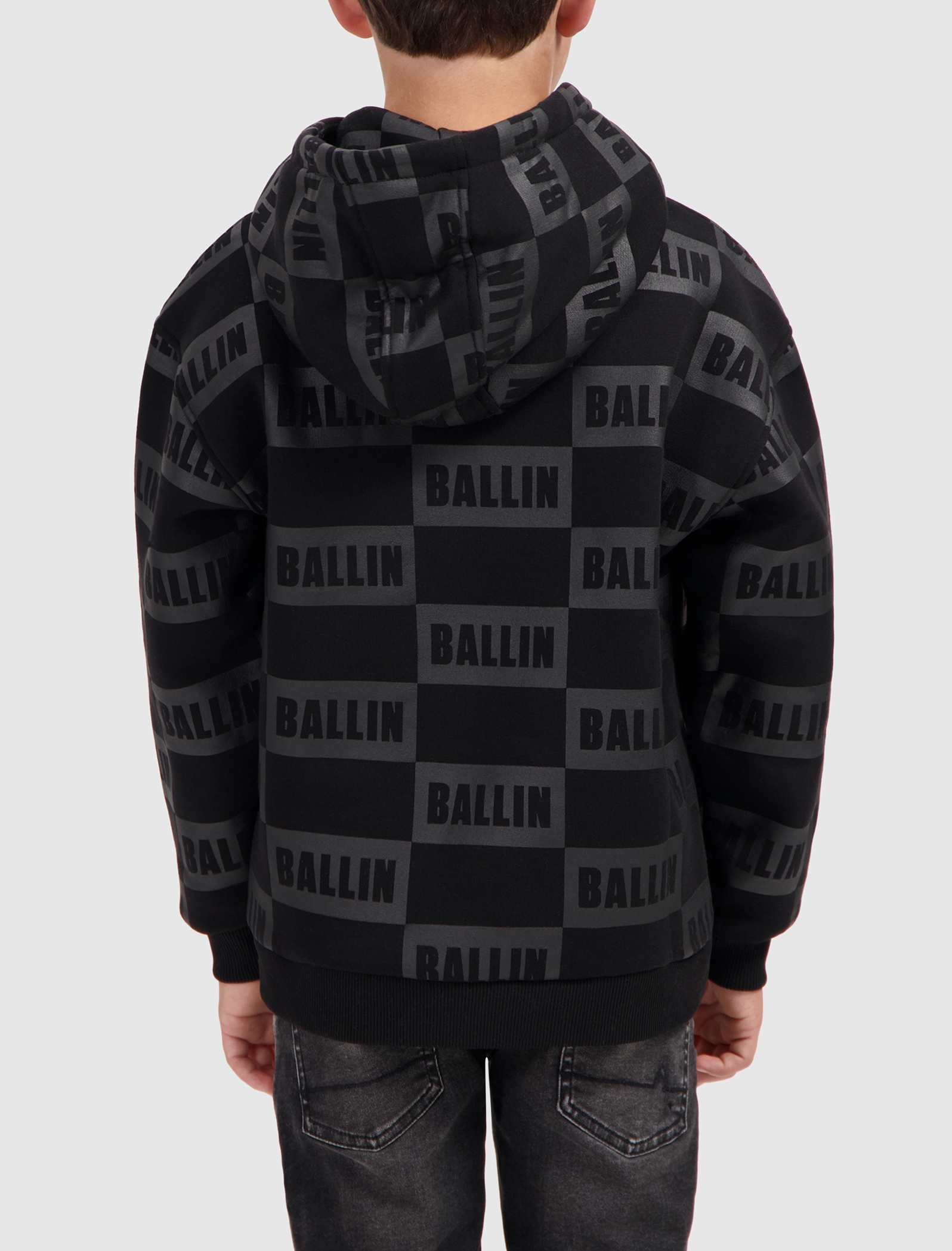 Ballin Hoodie CHECK LOGO PRINT