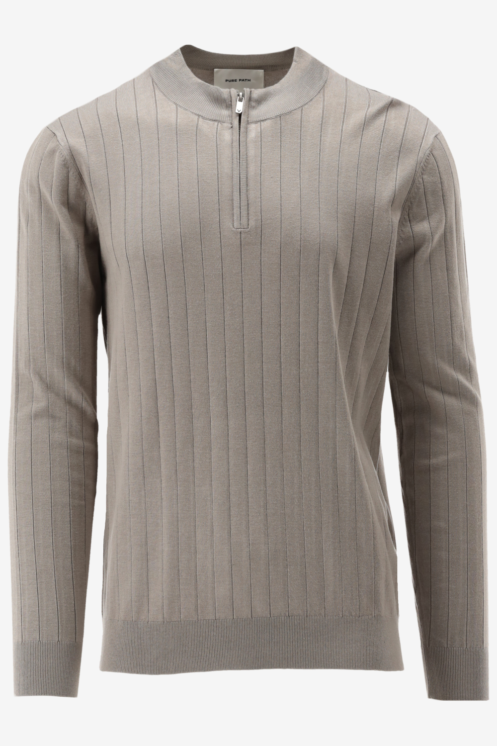 Pure Path Trui VERTICAL STRIPED HALFZIP