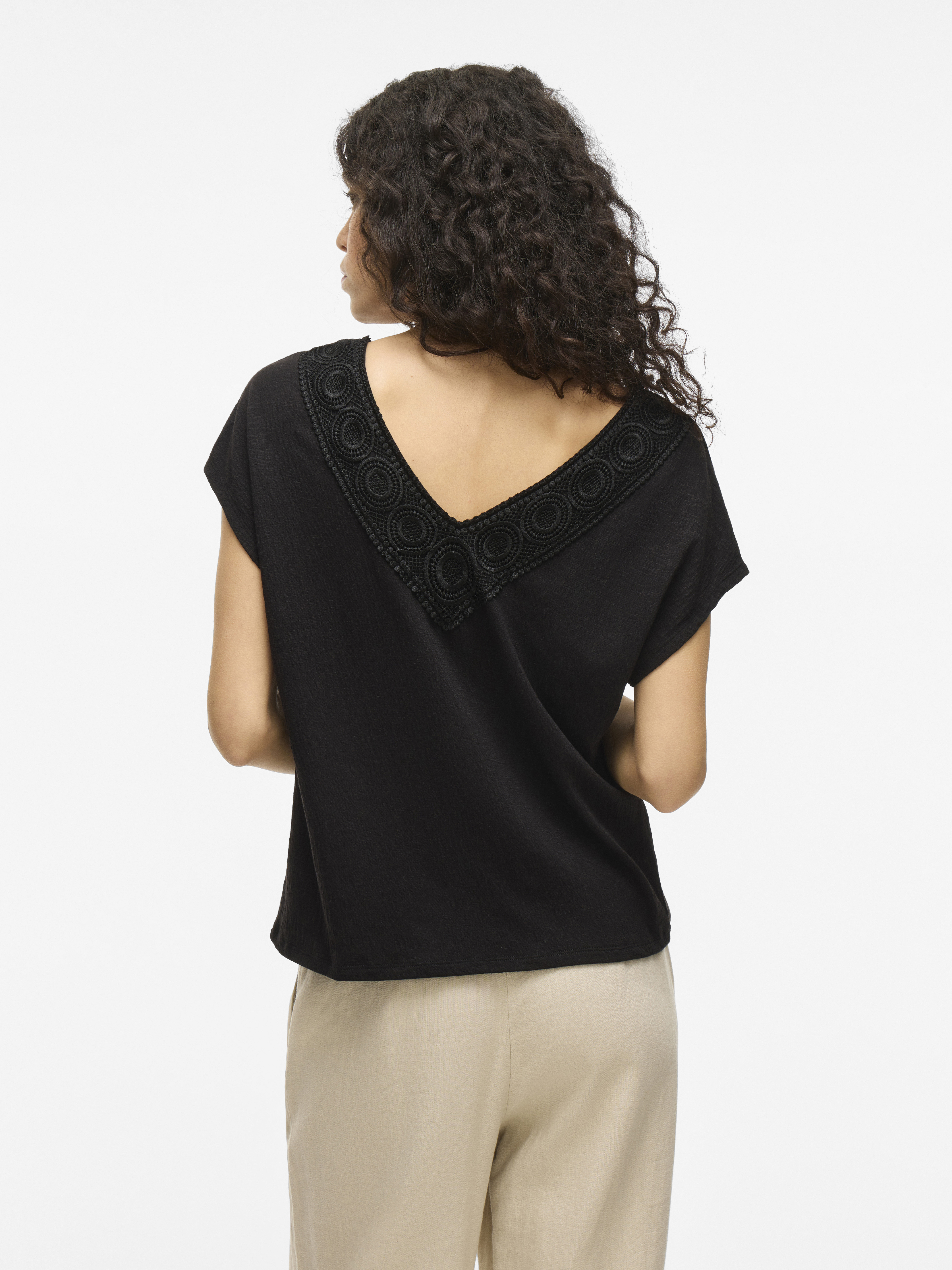 Vila T-shirt SYMA LACE