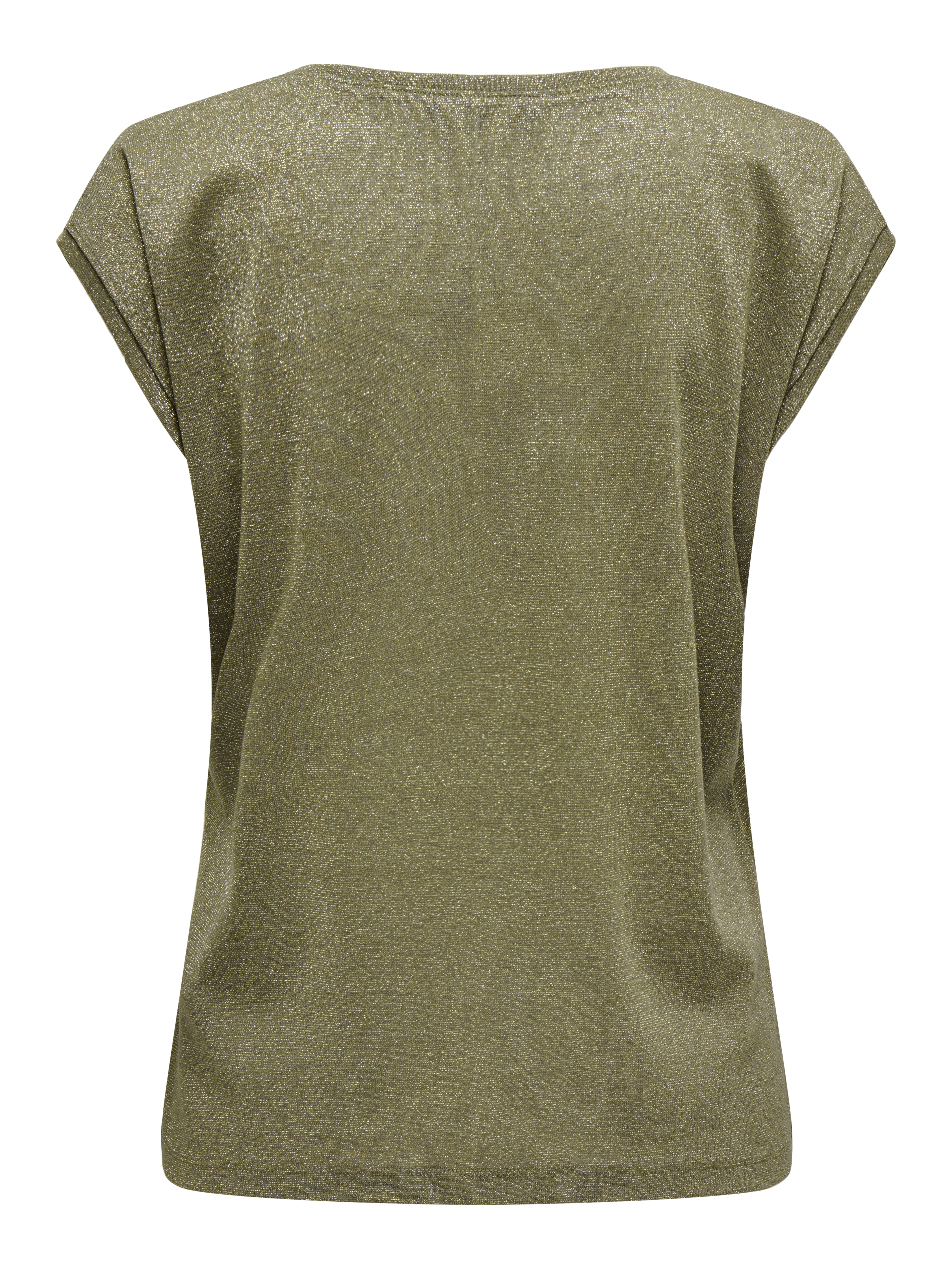 Only T-shirt SILVERY S/S V NECK LUREX TO