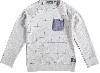 Indian Blue Sweater CHECK ZIPPER