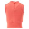 Indian Blue Singlet Cropped Singlet Rib Zip