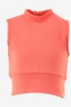 Indian Blue Singlet Cropped Singlet Rib Zip