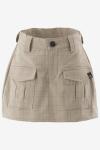 Indian Blue Short Check Cargo Skort