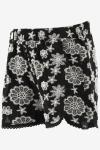 Indian Blue Short Flower Embroidery Short