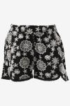Indian Blue Short Flower Embroidery Short