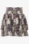 Indian Blue Rok Leopard Ruffle Skirt
