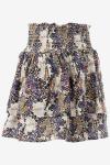 Indian Blue Rok Leopard Ruffle Skirt
