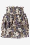 Indian Blue Rok Leopard Ruffle Skirt