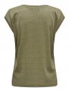 Only T-shirt SILVERY S/S V NECK LUREX TO