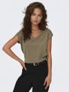 Only T-shirt SILVERY S/S V NECK LUREX TO