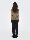 Only T-shirt SILVERY S/S V NECK LUREX TO
